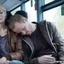 Sleeping Man in Bus