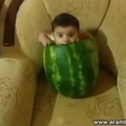 Baby eating Watermelon