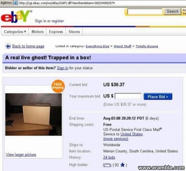 Funny Ebay Auctions